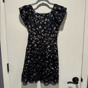 Bcbg generation black and gold party dress